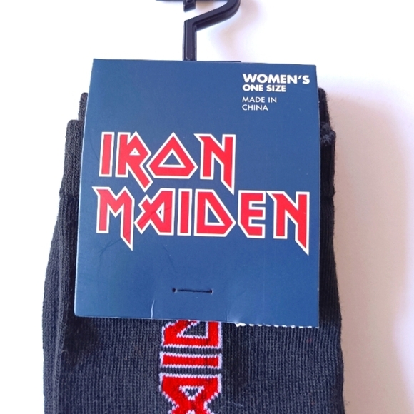 80s Rock Band Socks Women's Size 6-9.5 Black Set Of 2 - Picture 4 of 7